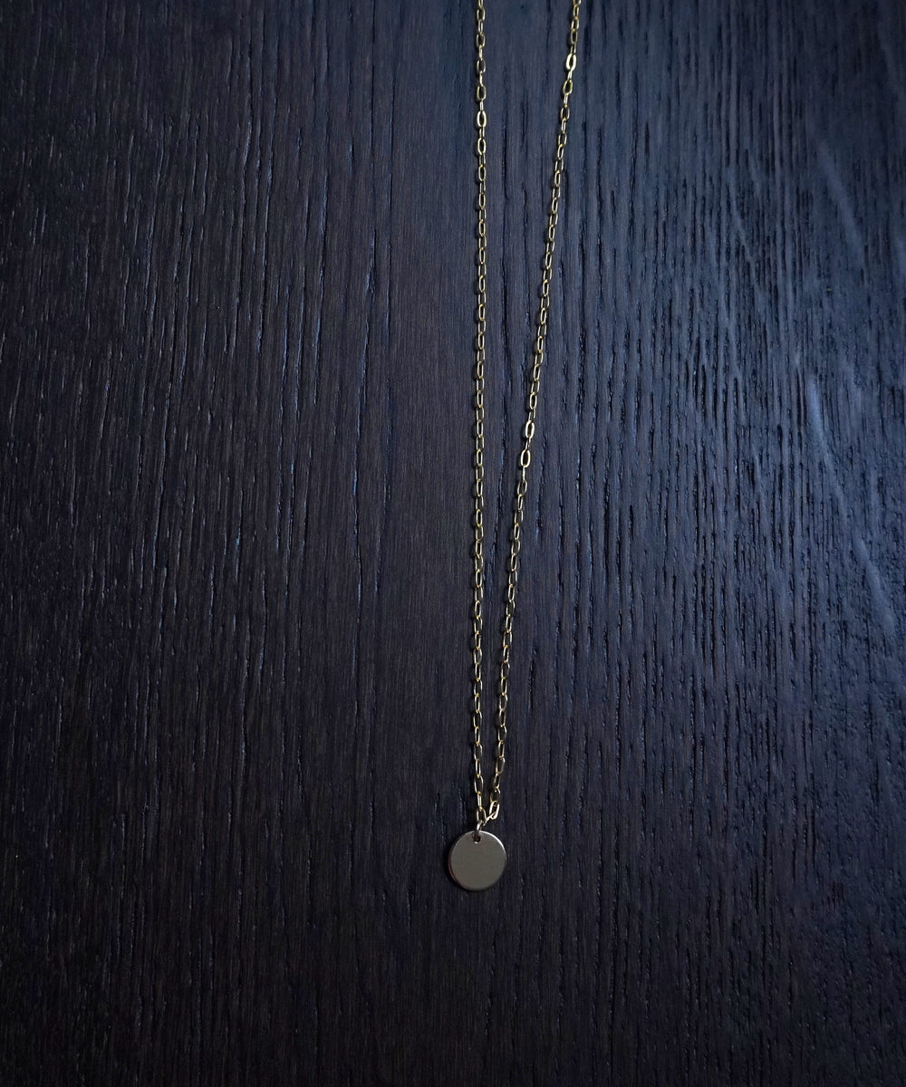 Gold fill circle pendant