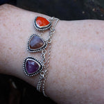 Chocolate moonstone bracelet