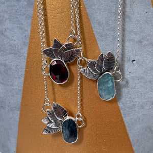 Moss Kyanite mini garland pendant
