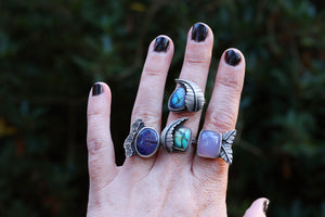 Sterling opal ring #7