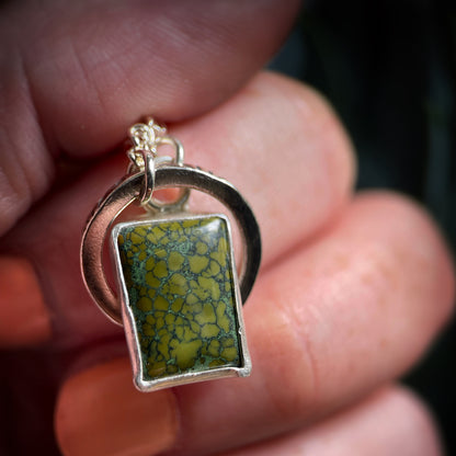 Hubei Turquoise Lariat Necklace – Silver