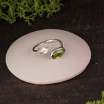 Leaf wrap ring vesuvianite