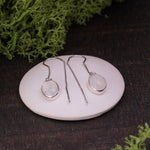 Moonstone threader earrings