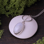 Moonstone lariat necklace