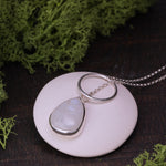 Moonstone lariat necklace