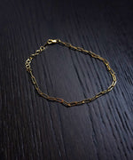 14k Gold fill drawn cable chain bracelet