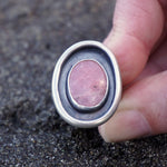 Pink petalite ring