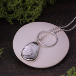 Rutile quartz lariat necklace