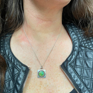 Large Opal Padlock pendant
