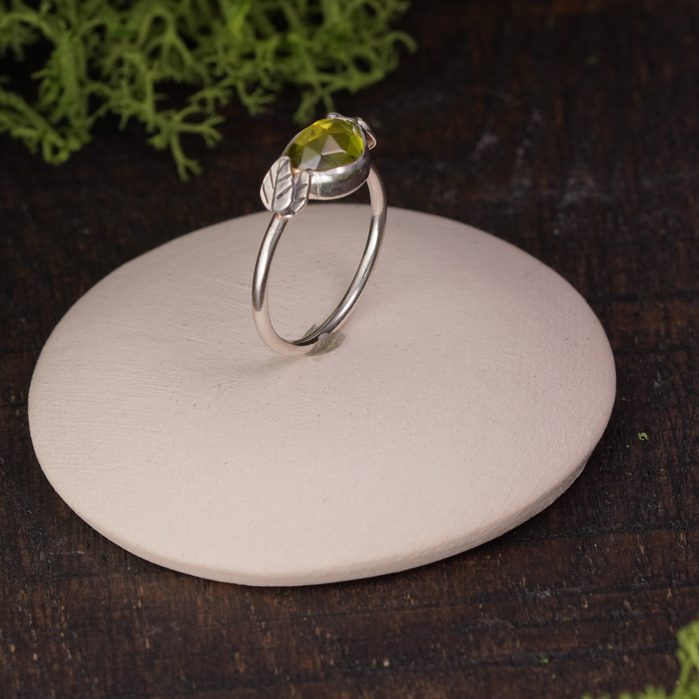 Vesuvianite leaves ring