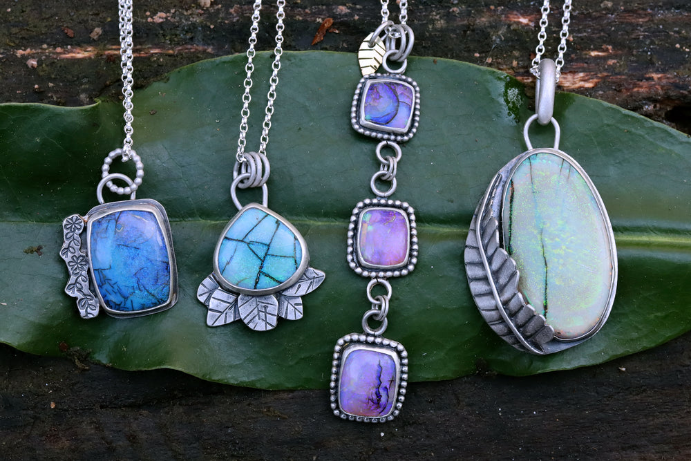 Sterling opal pendant #3