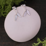 Leaf stud earrings