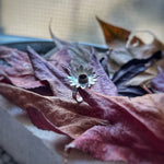 Flower ring with Tiger Eye size 6.5