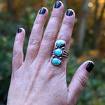 Number 8 Turquoise triple ring