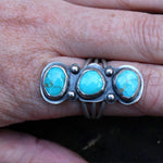 Number 8 Turquoise triple ring