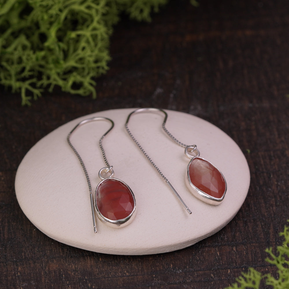 Andesine threader earrings