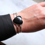 Black heart cuff