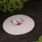 Leaf wrap ring tourmaline